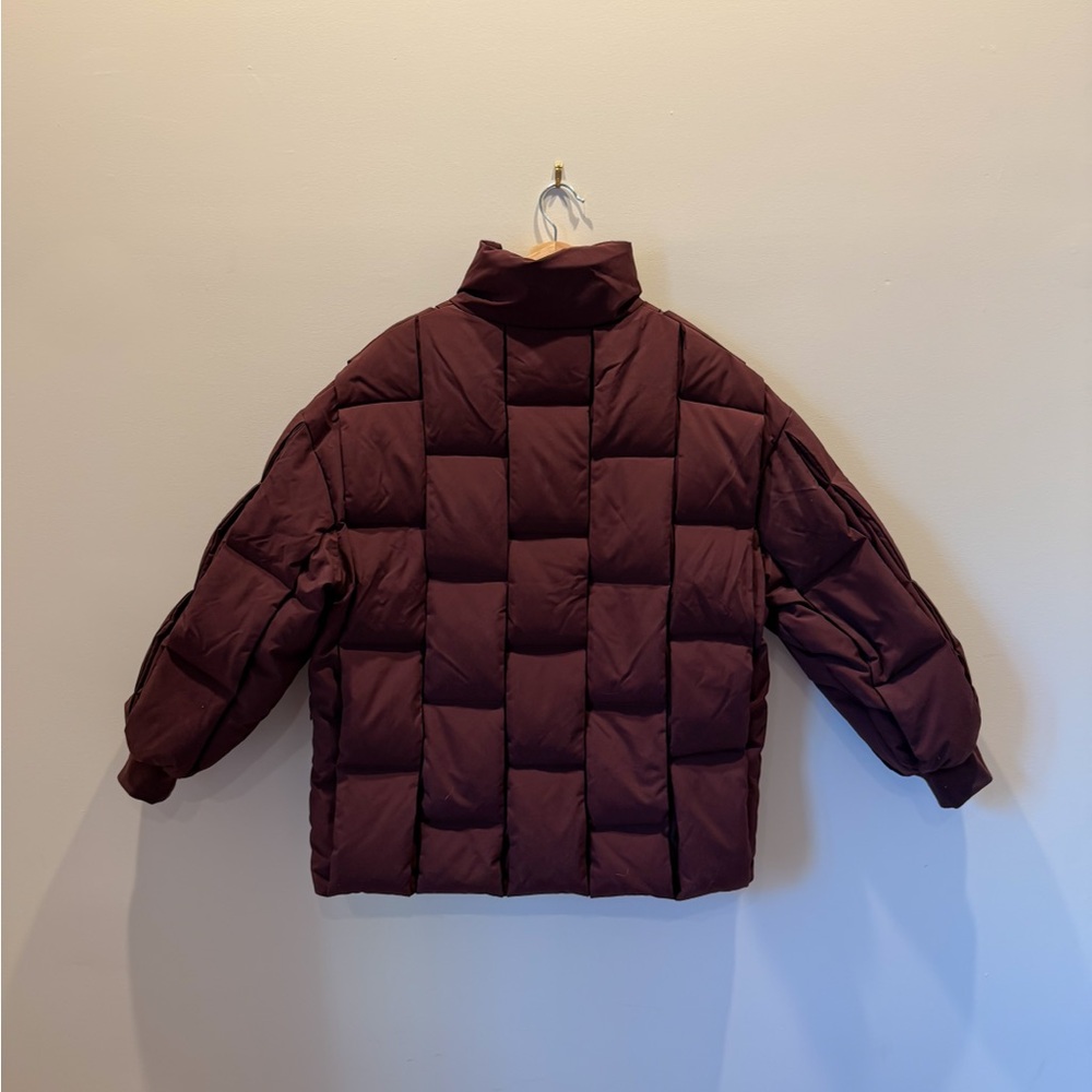 Milazzo Basketweave Quilted Puffer Jacket - Large - Maroon NWT (Retail $500) - Picture 2 of 6